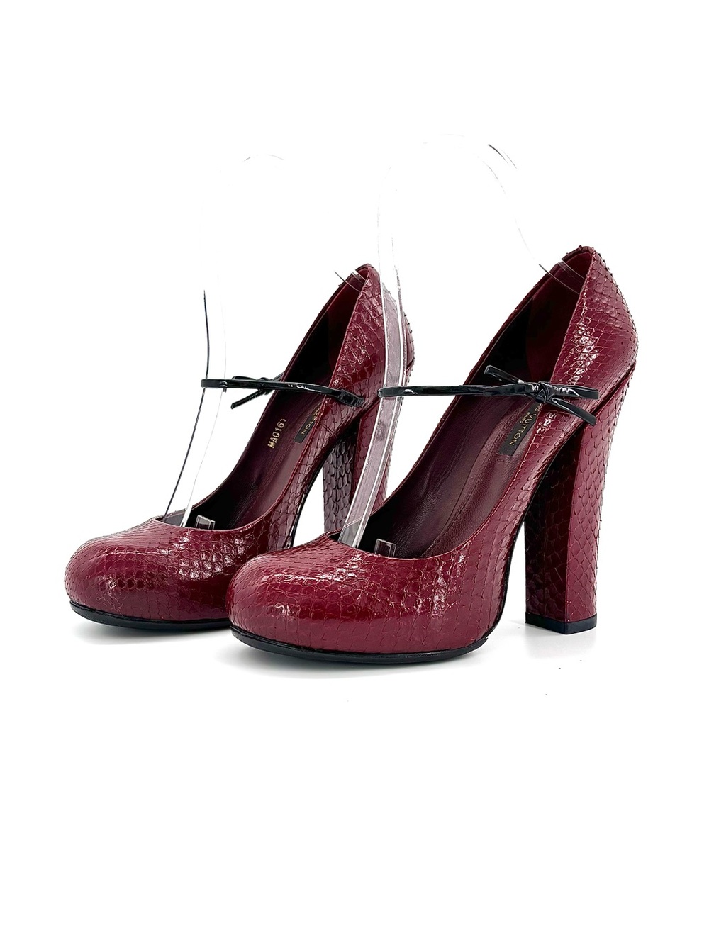 Louis Vuitton Marc Jacobs FW 2011 Fetish Bow Maryjane Snakeskin Pumps 36.5